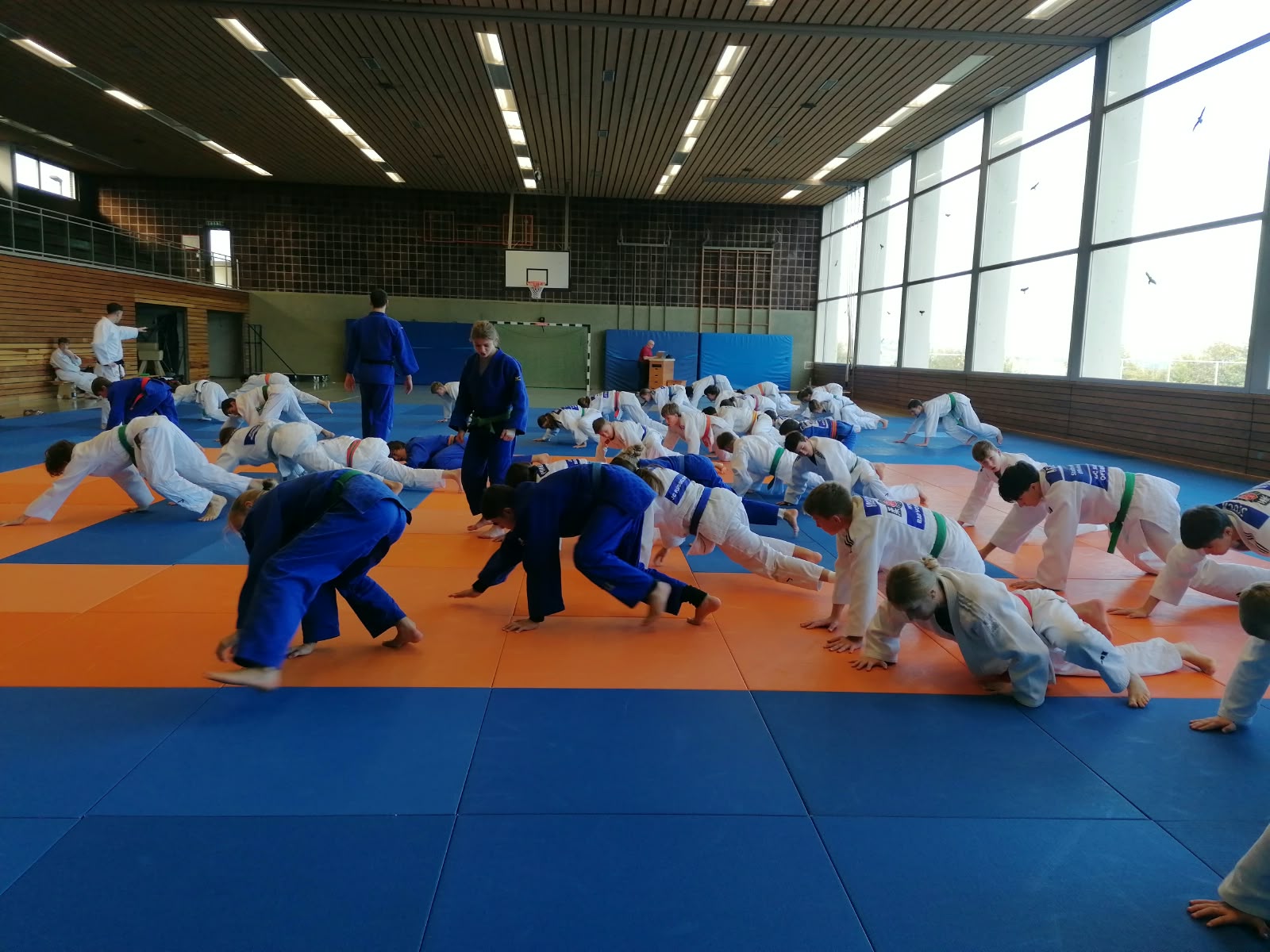 Bewegungsübung bei der Sportassistentenausbildung