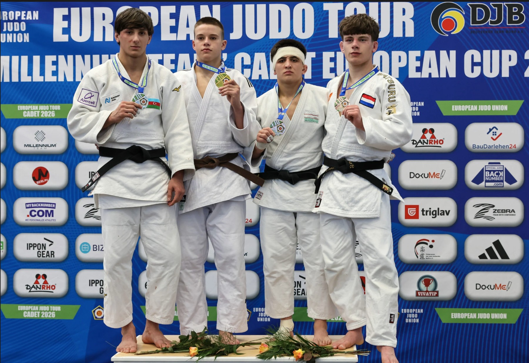 EJU EC u18 Berlin Dima Podium